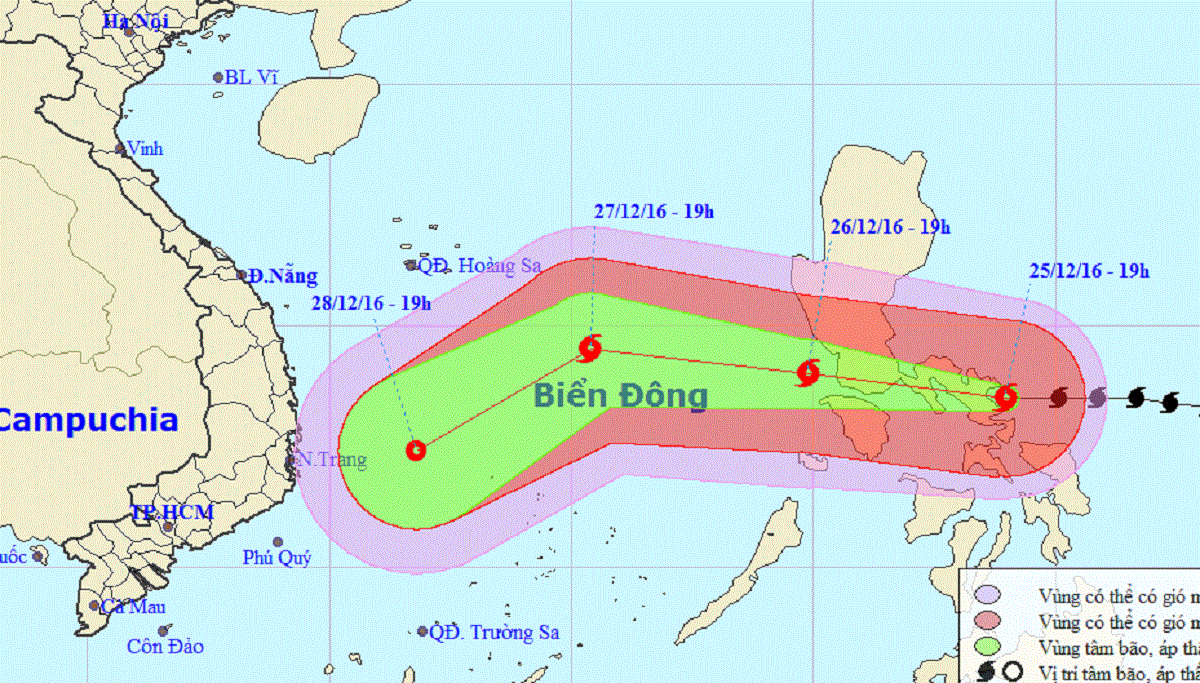 Tropical storm Nock-ten to weaken quickly after reaching East Vietnam Sea