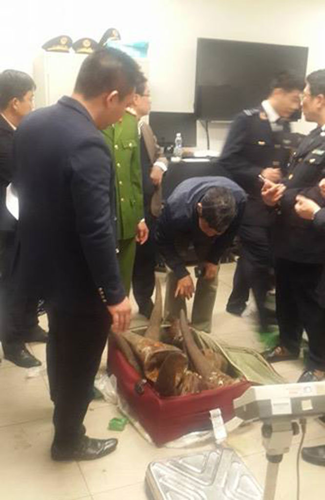 50kg of rhino horns shipped from Kenya seized in Hanoi airport