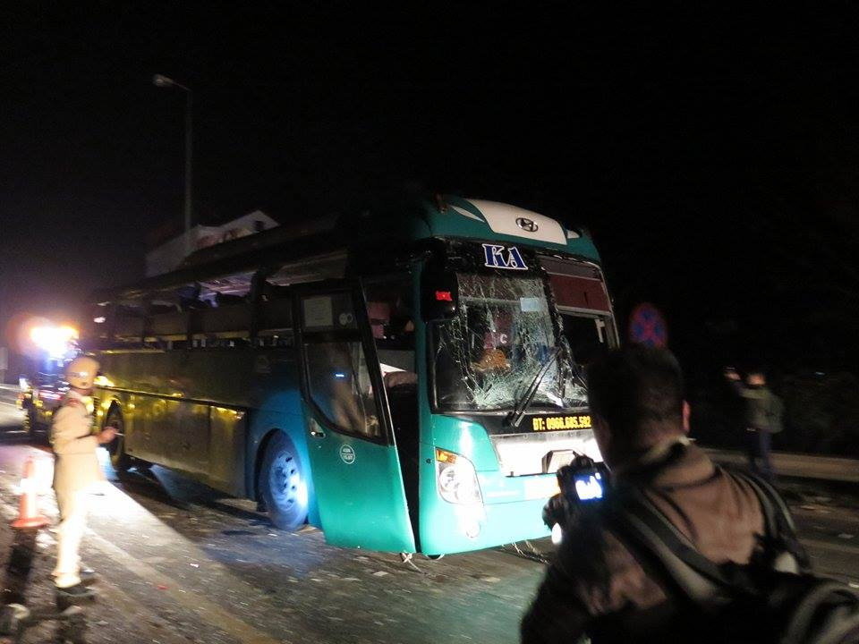 Two killed, 12 injured in passenger bus explosion in northern Vietnam