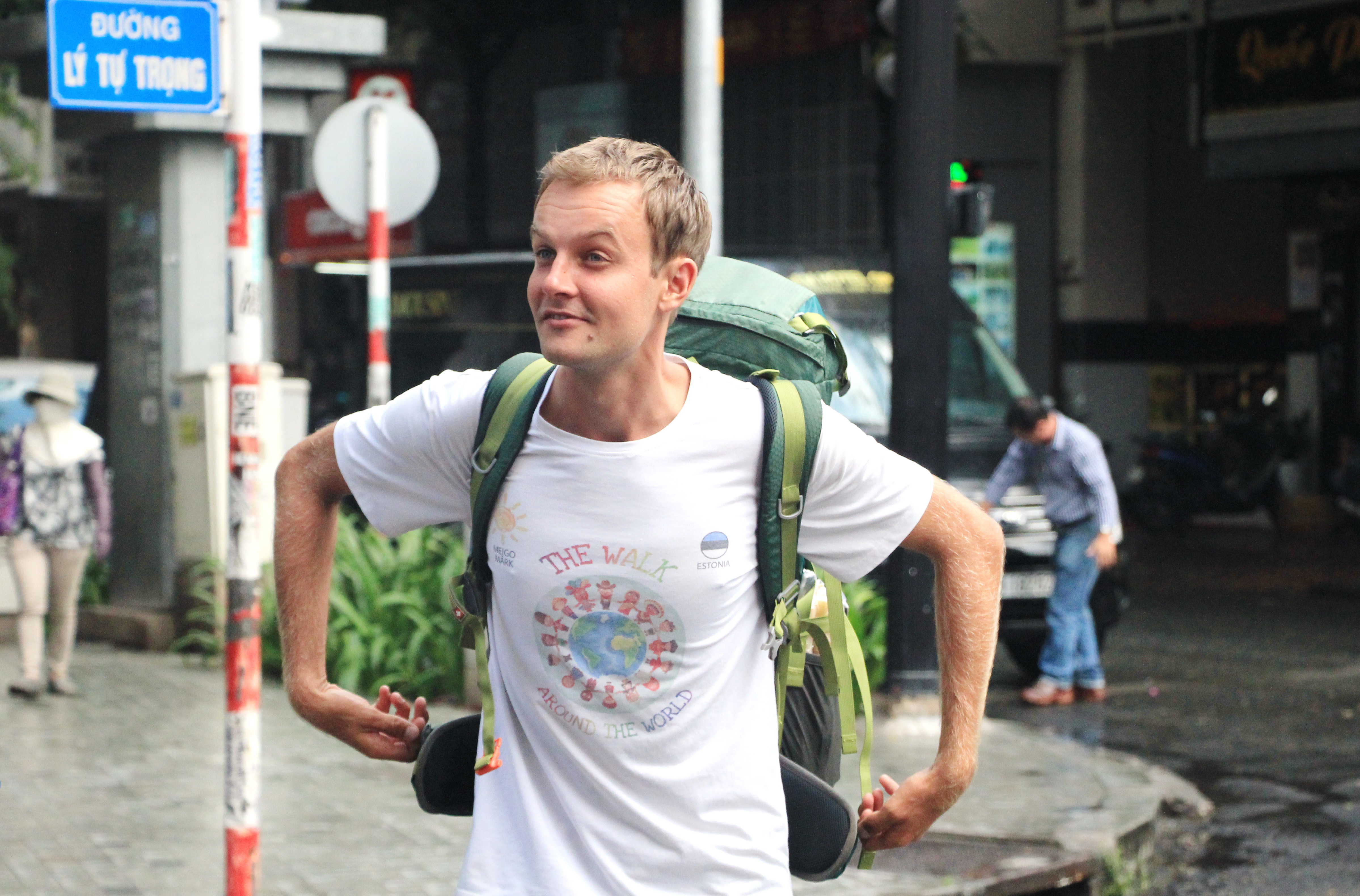 Estonian musician walking around the world completes Vietnam