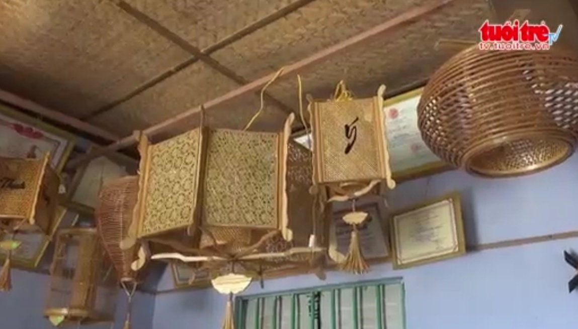 The village making bamboo lamps and lights in central Vietnam