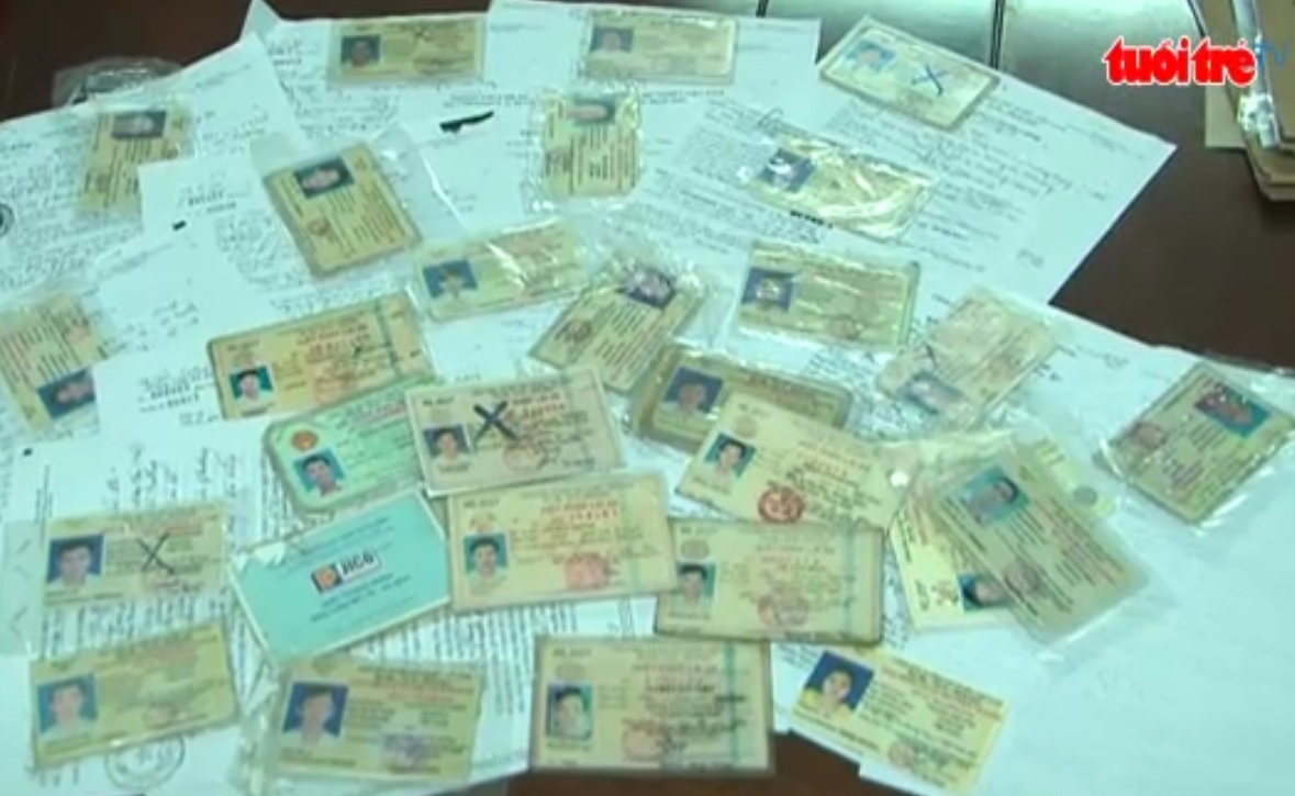 Counterfeit driver’s licenses and other documents seized across Vietnam