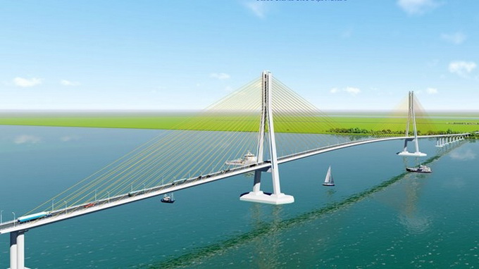 Bridge to shorten distance from Saigon to Mekong Delta