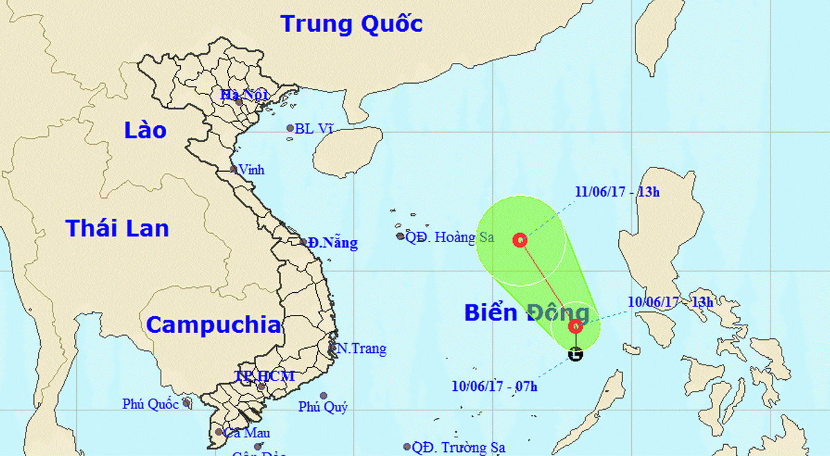 It’s rainy in southern Vietnam because of tropical depression
