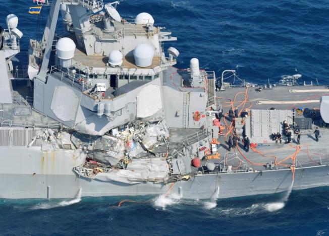 U.S. Navy destroyer, Philippines merchant vessel collide off Japan