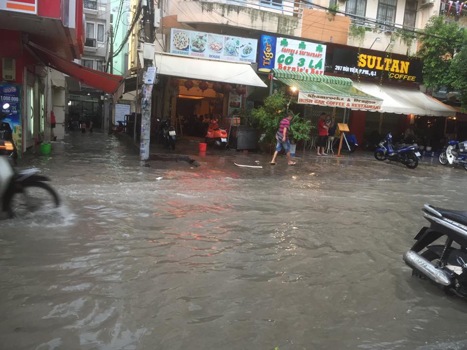 Hours-long downpour floods Ho Chi Minh City streets