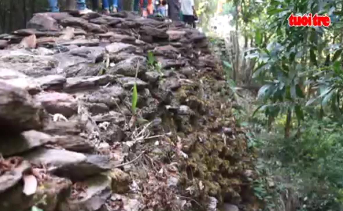 Ancient stone wall discovered in north-central Vietnam