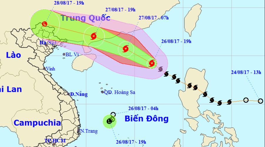 ​East Vietnam Sea hit by storm, tropical depression