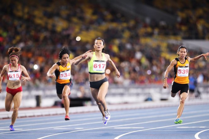 Vietnam's sprinter Le Tu Chinh (617)