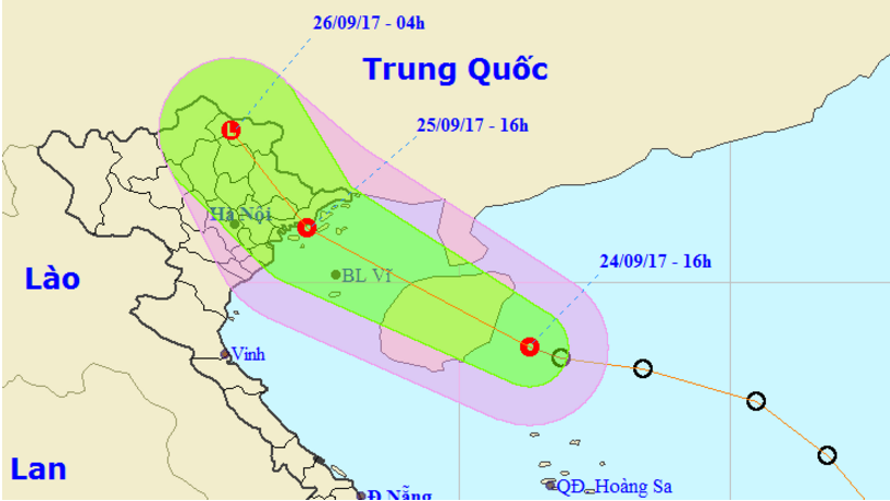 ​Tropical depression heads toward northern Vietnam