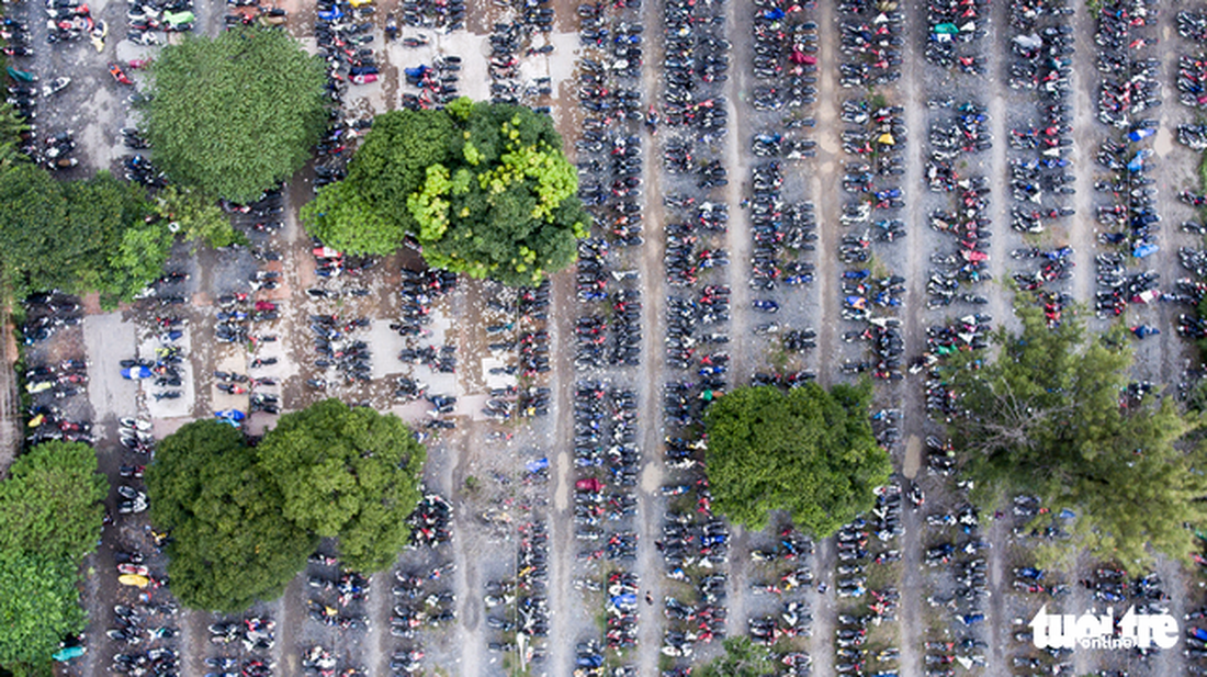 The parking lot of the Ho Chi Minh City University of Technology and Education in Thu Duc District.