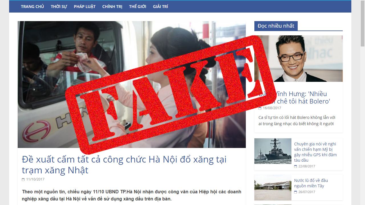Hanoi probes website behind fake ‘ban’ rumor on Japanese gas station
