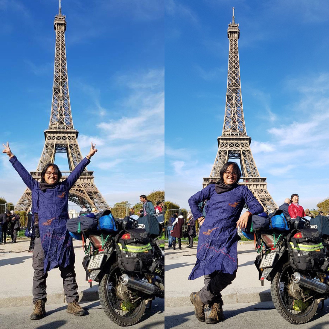 Vietnamese motorcyclist finishes Vietnam-France in 150 days 