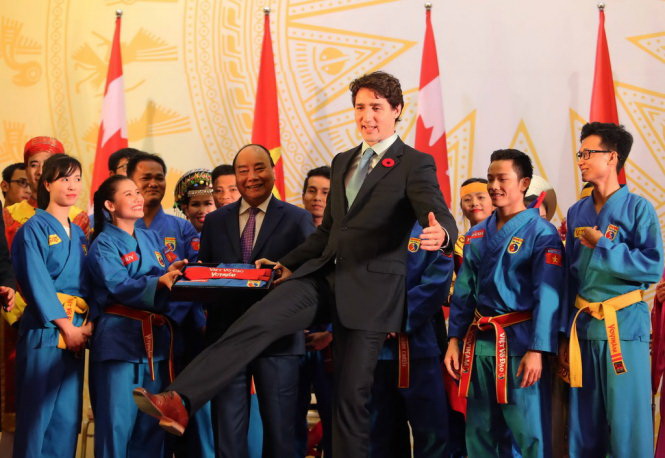 Canadian PM awed by Vietnam’s traditional martial art