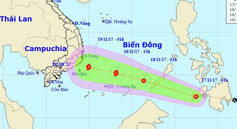​Tropical depression approaching East Vietnam Sea, likely to become storm