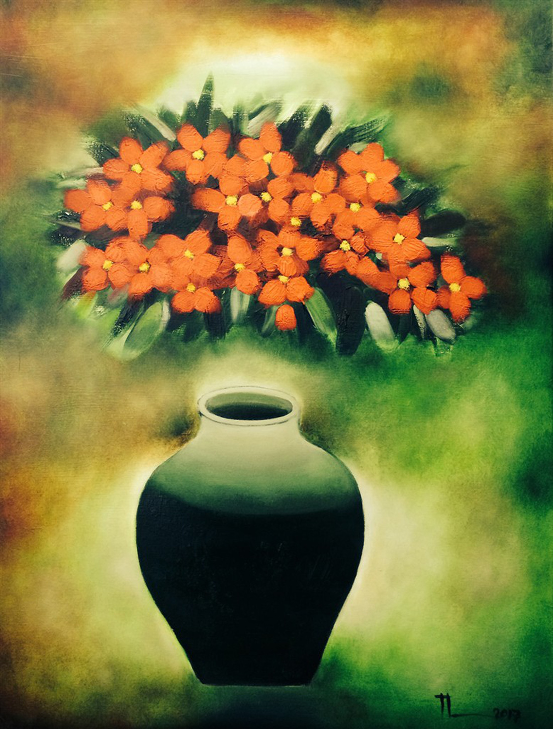 A painting by Nguyen Quang Thieu, G39. Photo: Tuoi Tre
