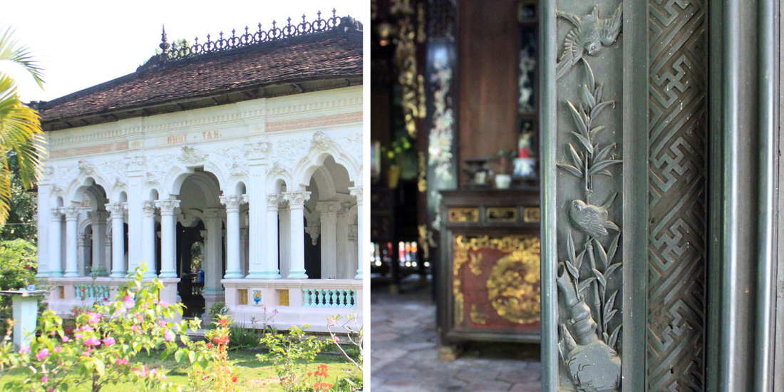 In Mr. Xoat’s ancient accommodation, the doors are carefully, intricately and beautifully carved. Photo: Tuoi Tre