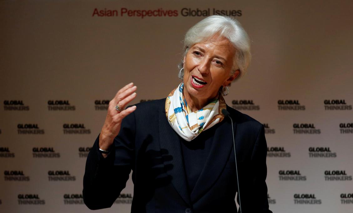 IMF chief optimistic on growth, but warns against trade protectionism