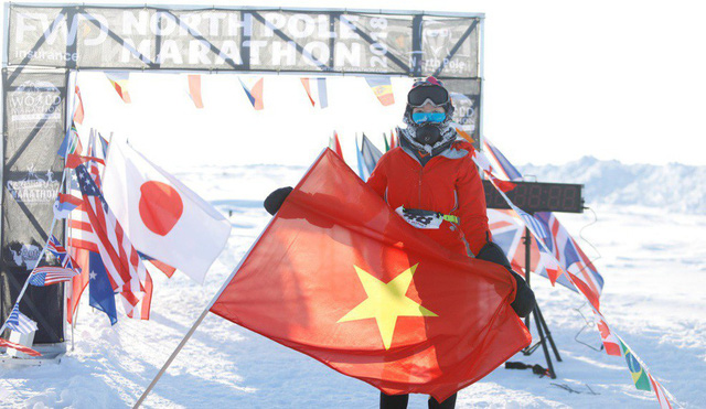 Vietnamese conquers North Pole Marathon in -32 degrees Celsius