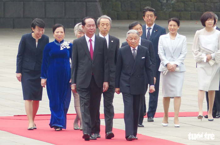 ​Vietnamese president welcomed by Japanese Emperor, Empress in Tokyo