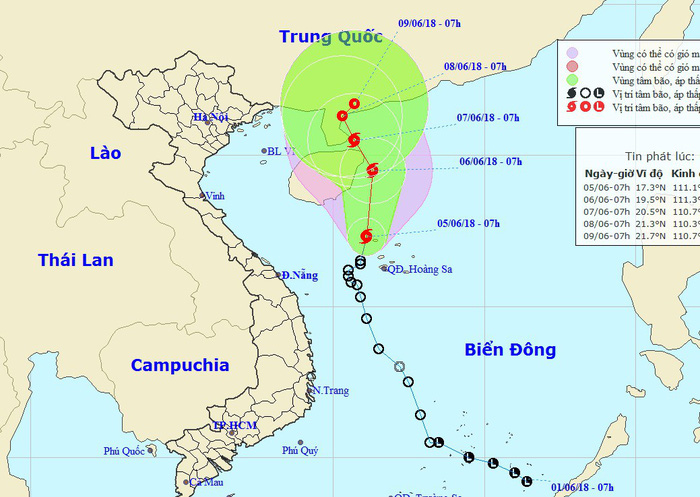 ​Tropical depression evolves into storm in East Vietnam Sea