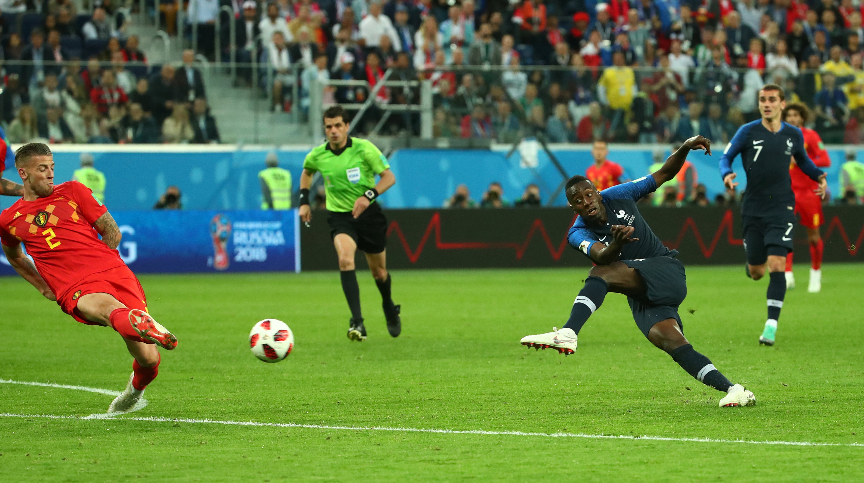 ​Umtiti header sends France past Belgium and into World Cup final