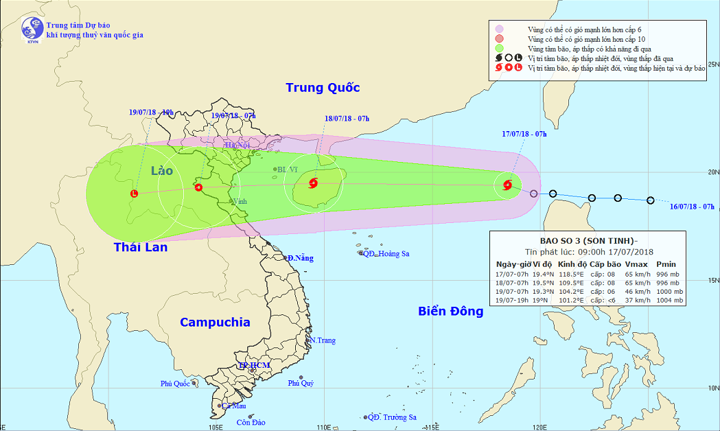 ​Tropical storm enters East Vietnam Sea, bringing heavy downpours