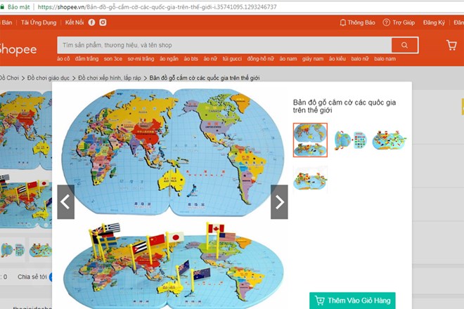 ​Toys showing illicit ‘9-dash line’ removed from e-commerce site in Vietnam
