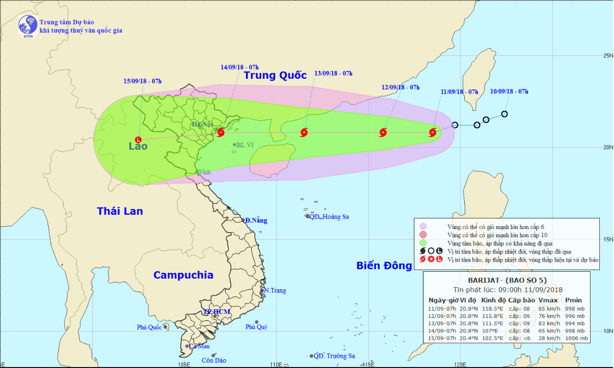 Two tropical storms threaten East Vietnam Sea