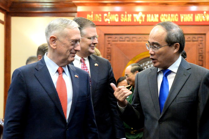 Ho Chi Minh City Party chief, US Secretary of Defense talk bilateral cooperation