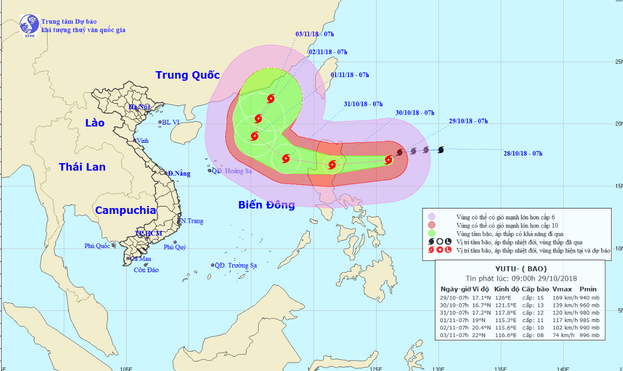Super typhoon Yutu approaches East Vietnam Sea