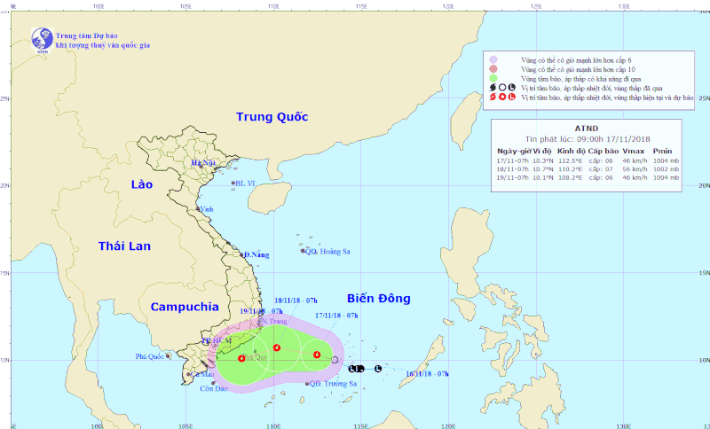 Tropical depression to bring rains to southern Vietnam