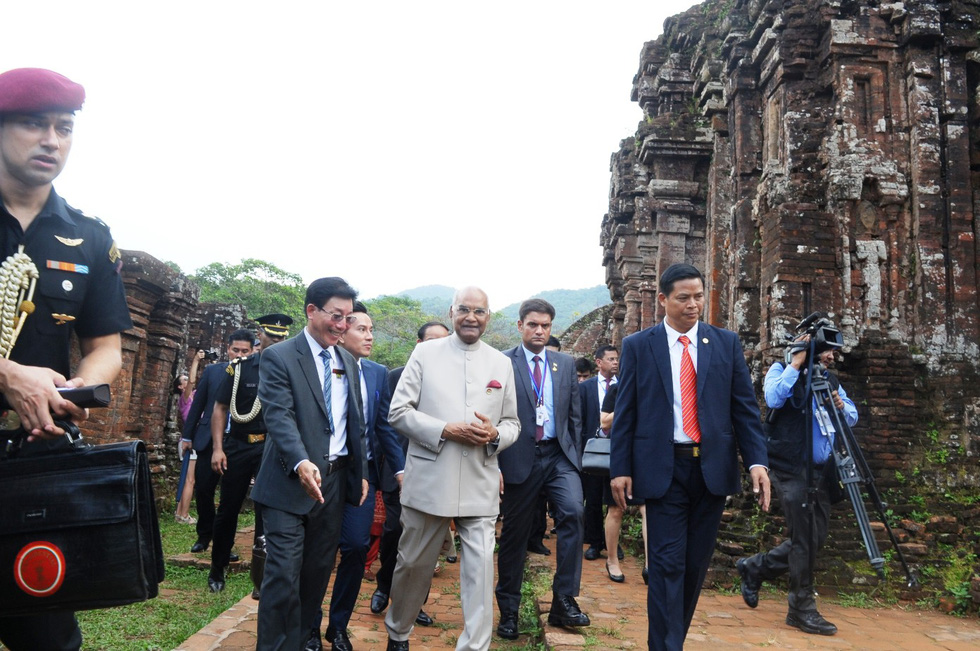 Indian president visits My Son Sanctuary in central Vietnam