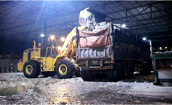 Factory waste becomes material for land reclamation in southern Vietnam
