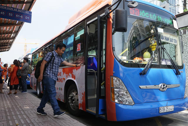 Ho Chi Minh City paints buses orange to raise awareness of street harassment