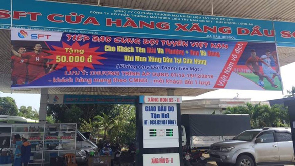 Filling station in Vietnam offers free gas to those with same name as country’s footballers