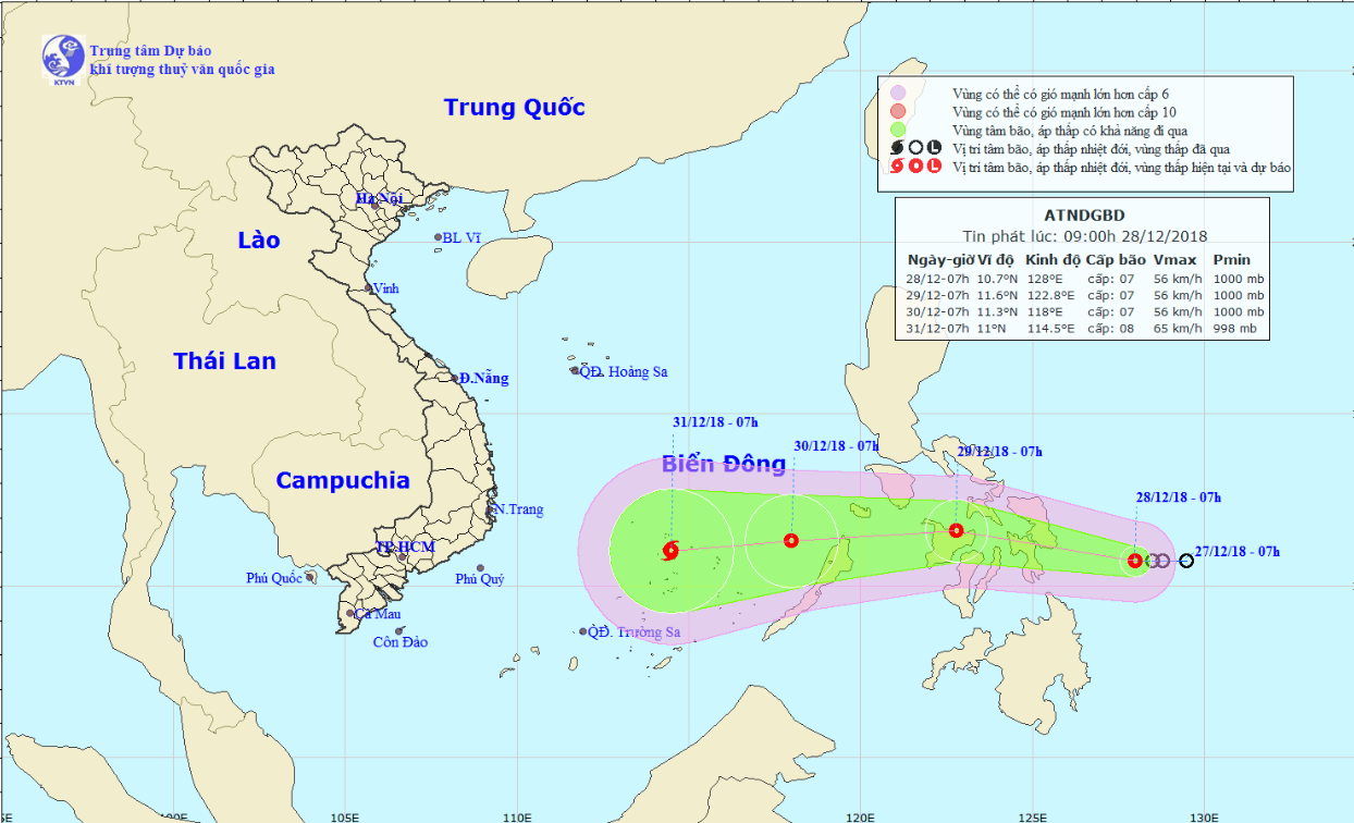 Tropical depression could upgrade to storm as it heads toward East Vietnam Sea