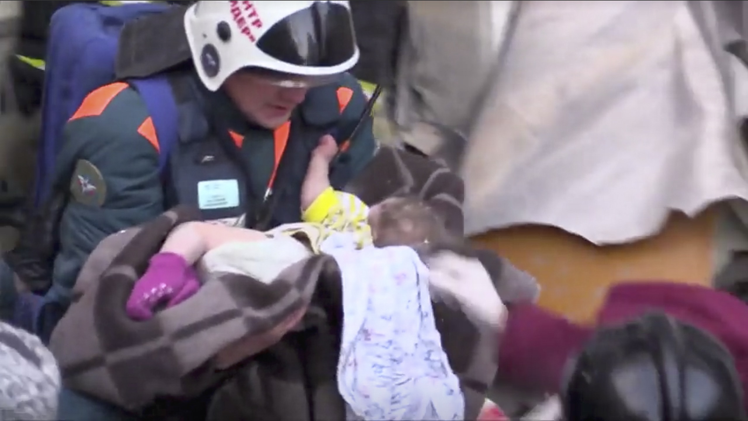 Baby boy found alive after 35 hours under rubble after Russia blast