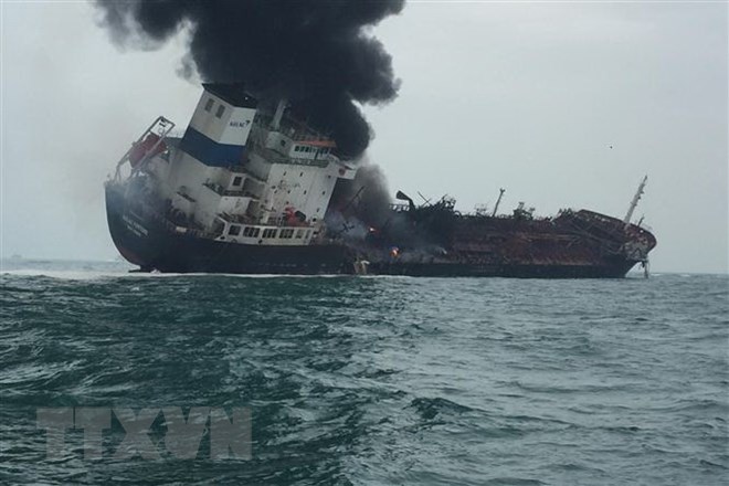 One dead, two missing as Vietnamese oil tanker catches fire off Hong Kong