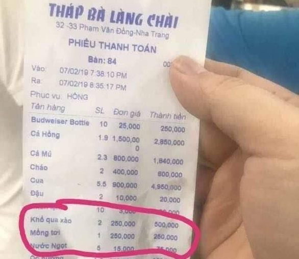 Restaurant fined $32 for overcharging Chinese tourists in Nha Trang