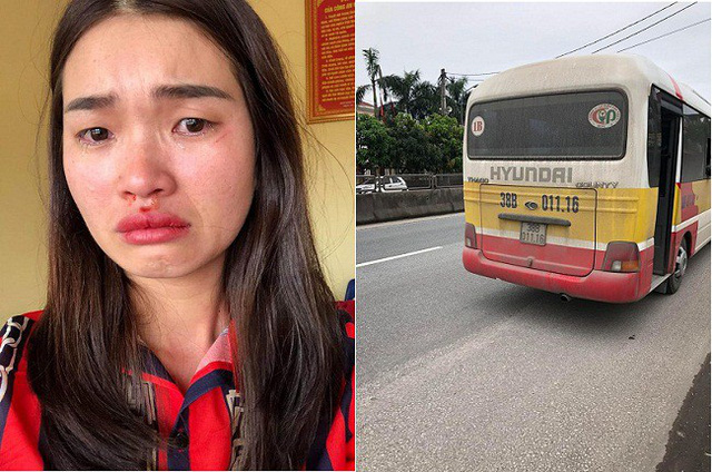 Passenger hit for capturing license plate of speeding scam bus in Vietnam