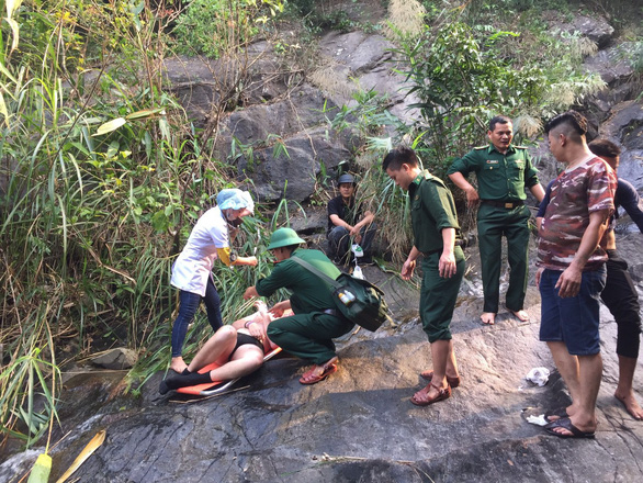 Foreign tourist rescued after slipping in waterfall swim in central Vietnam