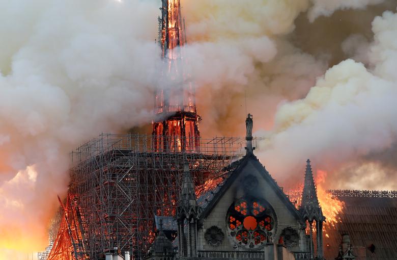 Fire guts Paris' Notre-Dame, but structure saved from destruction