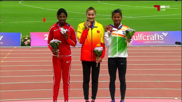 Vietnamese track-and-field queen strikes gold at Asian championship