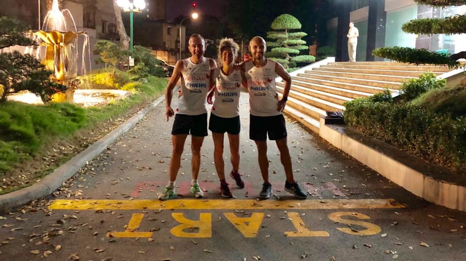 Expat trio run 300km through night to raise money for Vietnamese newborns