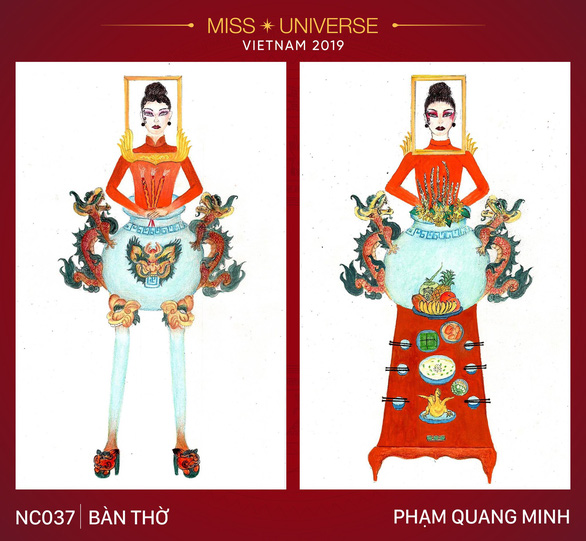 Dress featuring Vietnamese altar causes stir at Miss Universe costume design contest