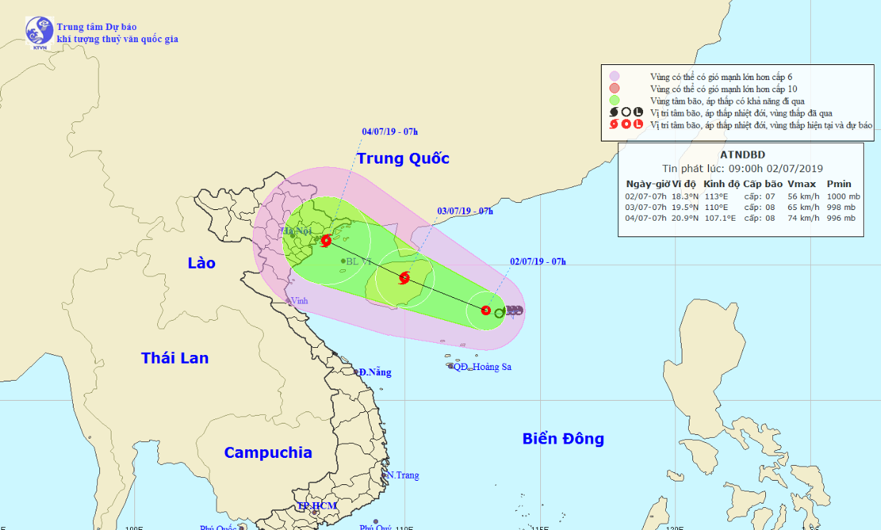 Tropical depression to become storm, bringing downpours to northern, north-central Vietnam