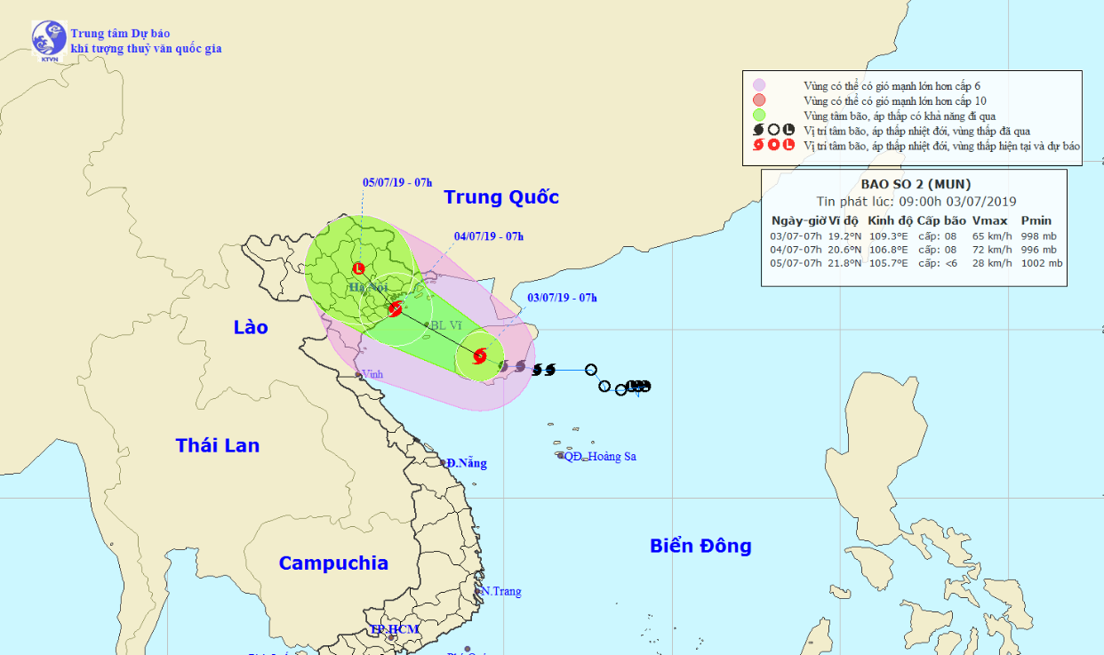 Tropical storm to unleash torrential rain on northern, north-central Vietnam
