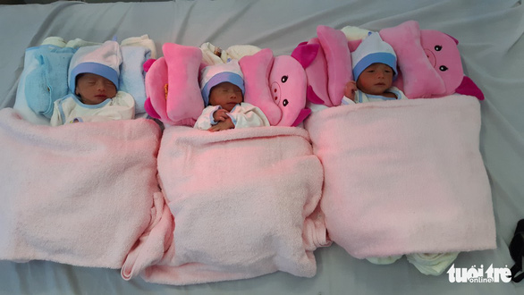 Woman gives birth to triplets in Vietnam’s Mekong Delta