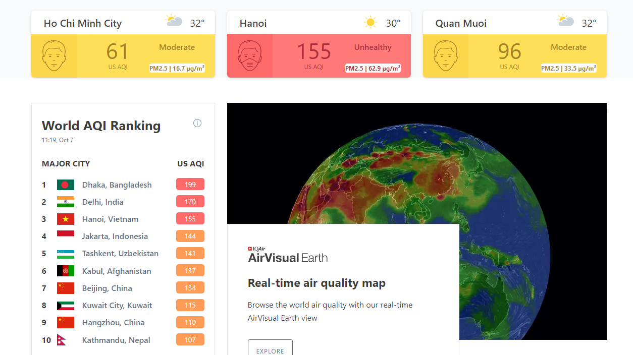 Air quality app AirVisual ‘gone’ from app stores in Vietnam amidst choking pollution